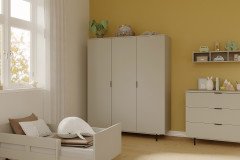 GW-Tomino von GERMANIA - Kinderzimmer-Kleiderschrank 3-türig steingrau