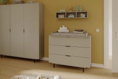 GW-Tomino von GERMANIA - Kinderzimmer-Kleiderschrank 3-türig steingrau