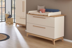 Stiene von Paidi - Nachtkommode cashmere-beige - Eiche massiv