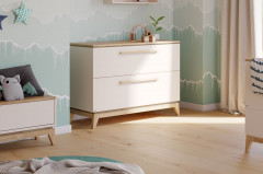 Stiene von Paidi - Nachtkommode cashmere-beige - Eiche massiv