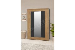 cadre.plus von Röhr-Bush - Kleiderschrank 3-türig mit Spiegel