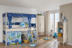 Tiago von Paidi - Himmelbett weiß: Liege mit Baldachin-Aufbau