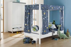 Tiago von Paidi - Himmelbett weiß: Liege mit Baldachin-Aufbau