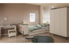 Lovely Aliv von YUNY by Paidi - Babybett off-white - Dark-Walnut-Nachbildung