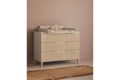 Jonte von Paidi - Kleiderschrank 3T cashmere-beige - Stripy-Light-Oak