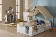 Little Flo von Paidi - Bodenbett Little 90x200 cm cashmere-beige