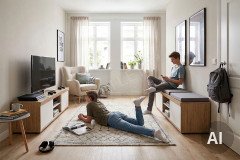 Fionn von Paidi - Spielbett mit Schrägleiter Eiche bordeaux