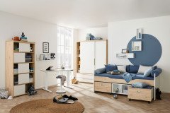 Fionn von Paidi - Spielbett mit Schrägleiter Eiche bordeaux