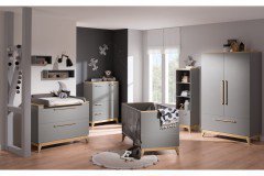 Sten von Paidi - Babymöbel-Set schiefergrau - Akzent Eiche