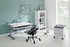 Tablo von Paidi - Kinder-Schreibtisch weiß - brombeer