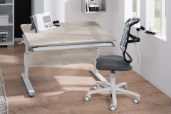 Diego 130 GT von Paidi - Schreibtisch mit geteilter Platte weiß