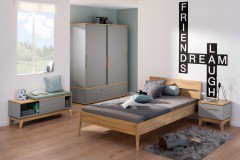 Sten von Paidi - Spielbett mit Schrägleiter Eiche massiv