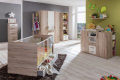 Cariba von Wimex - Babyzimmer-Set San Remo Eiche/ weiß