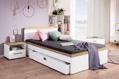 Oscar von Paidi - Eck-Kleiderschrank-Kombination weiß - Eiche