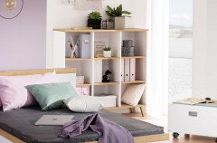 Oscar von Paidi - Eck-Kleiderschrank-Kombination weiß - Eiche