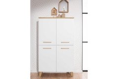 Oscar von Paidi - Eck-Kleiderschrank-Kombination weiß - Eiche