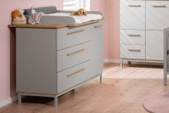Benne von Paidi - Babyzimmer-Einrichtung kieselgrau - Eiche Montana