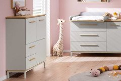 Benne von Paidi - Babyzimmer-Einrichtung kieselgrau - Eiche Montana