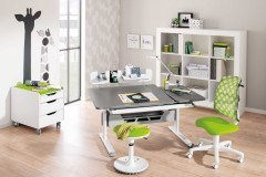 Diego 130 GT von Paidi - Schreibtisch mit geteilter Platte weiß