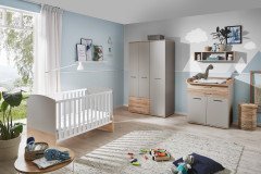 New York for Kids von Priess - Babyzimmer lichtweiß/ Risseiche/ sandgrau