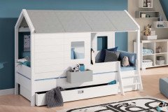 Tiny House von Paidi - Kuschelbett kreideweiß