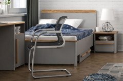 Surfinio von Forte - Kleiderschrank mit Nische grau - Catania Eiche