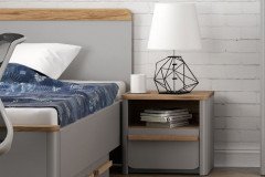 Surfinio von Forte - Kleiderschrank mit Nische grau - Catania Eiche