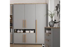 Surfinio von Forte - Kleiderschrank mit Nische grau - Catania Eiche