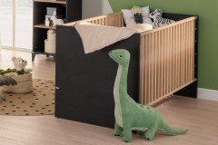 Tomke von Paidi - Babyzimmer-Set Eiche bordeaux - Naturschwarz