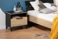 Tomke von Paidi - Babyzimmer-Set Eiche bordeaux - Naturschwarz