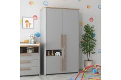 Surfinio von Forte - Kleiderschrank mit Nische grau - Catania Eiche