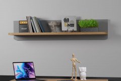 Surfinio von Forte - Kleiderschrank mit Nische grau - Catania Eiche