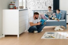 Olli von Paidi - Set: Wickelkommode weiß mit Unterstellregal & Wandregal