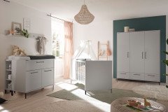 Olaf von Mäusbacher - moderne Babyzimmer-Einrichtung grau matt
