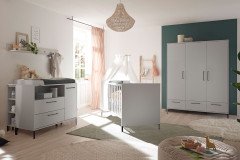 Olaf von Mäusbacher - moderne Babyzimmer-Einrichtung grau matt