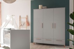 Olivia von Mäusbacher - Babymöbel-Set grau: Schrank, Bett & Wickelkommode