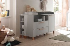Olivia von Mäusbacher - Babymöbel-Set grau: Schrank, Bett & Wickelkommode