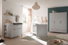 Olivia von Mäusbacher - Babymöbel-Set grau: Schrank, Bett & Wickelkommode