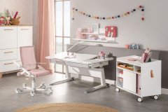 Jaro von Paidi - Schreibtisch neigbar höhenverstellbar kreideweiß