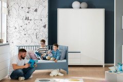 Olli von Paidi - Set: Wickelkommode weiß mit Unterstellregal & Wandregal