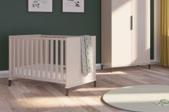 Ari von Transland® - Babybett mit eckigen Sprossen cashmere-beige