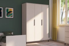 Ari von Transland® - Babybett mit eckigen Sprossen cashmere-beige