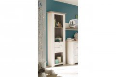 Marbella-LE25 von POL Power - Standregal mit 2 Schubkästen Sibiu Lärche antik - Nelson Eiche