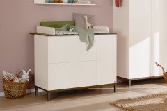 Lovely Aliv von YUNY by Paidi - Babybett off-white - Dark-Walnut-Nachbildung
