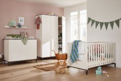 Lovely Aliv von YUNY by Paidi - Babybett off-white - Dark-Walnut-Nachbildung