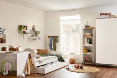 Lovely Aliv von YUNY by Paidi - Babybett off-white - Dark-Walnut-Nachbildung