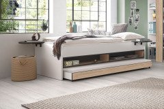 366 qunit by rb 366 von Röhr-Bush - Stauraumbett weiß - Hickory