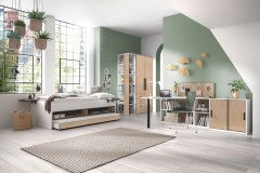 qunit by rb 366 von Röhr-Bush - Stauraumbett weiß - Hickory