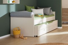 Tiago von Paidi - Himmelbett weiß: Liege mit Baldachin-Aufbau