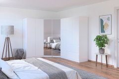 Costa von Rauch Blue - Kleiderschrank weiß - Eiche - Spiegel